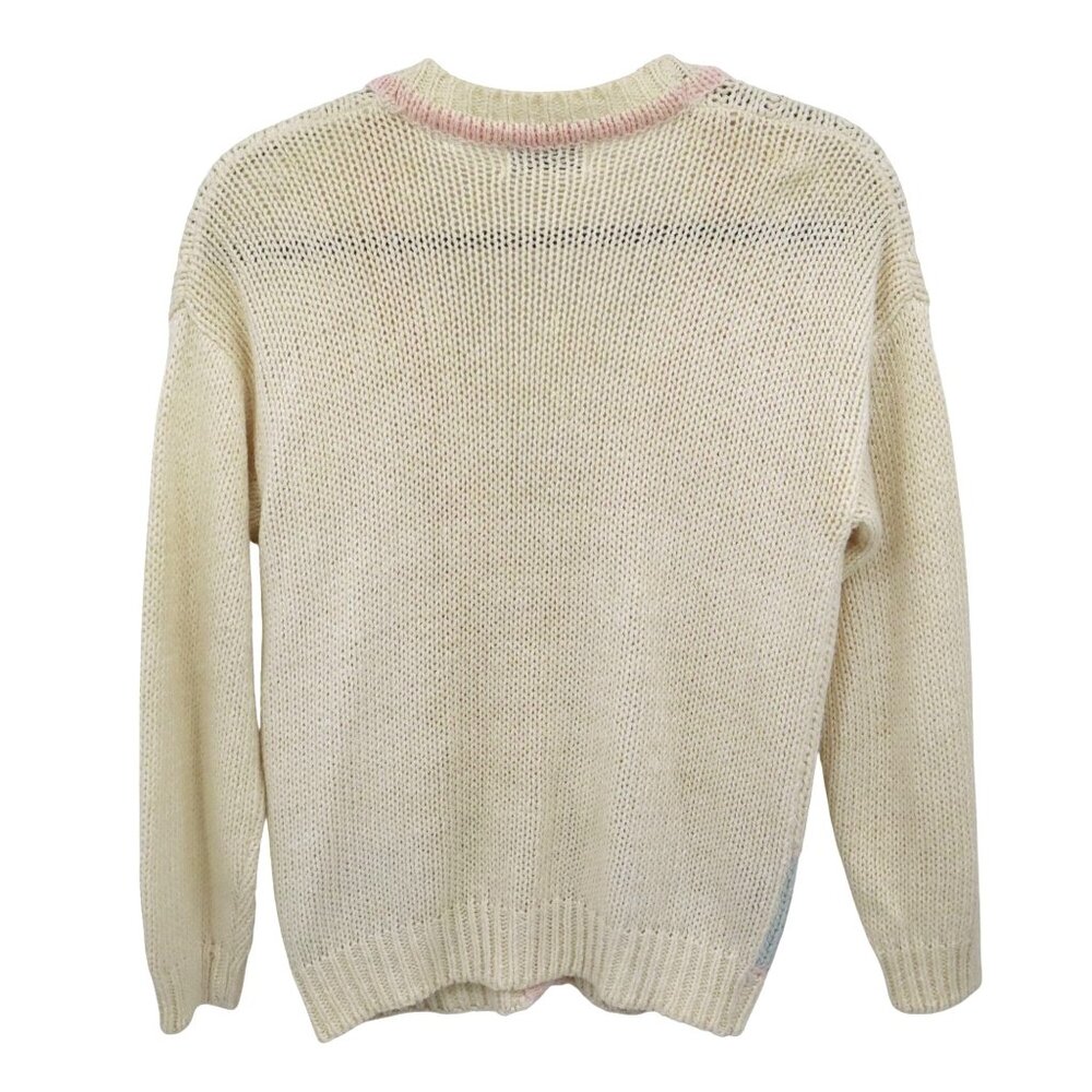 Bravo Cardigan Womens M Cream Fishermancore Soft Girl Kawaii Fairycore Cottage - Picture 3 of 16
